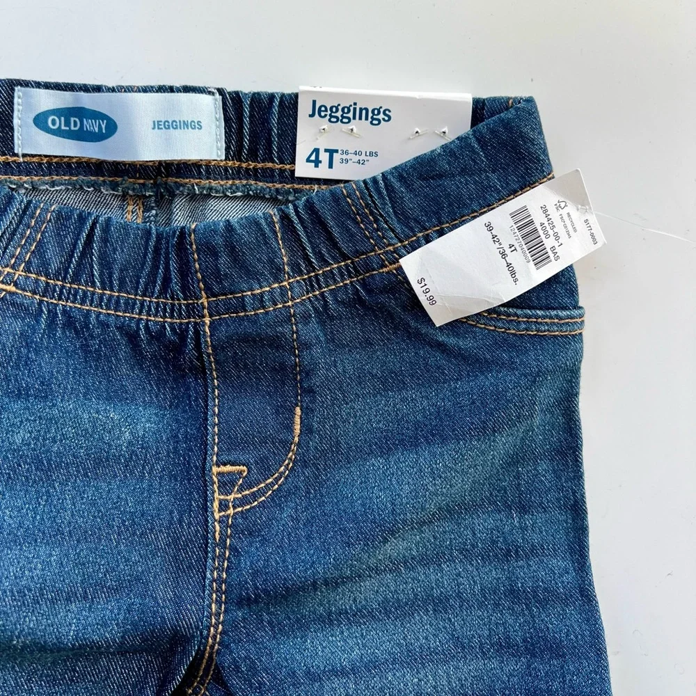 Old Navy Dark Wash Jeggings in Girls 4T